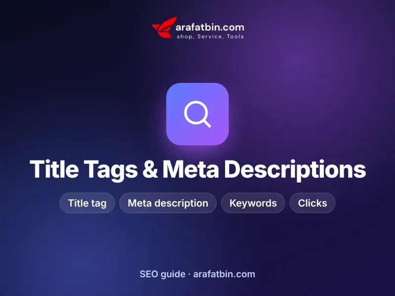 How to Write Title Tags and Meta Descriptions That Get More Clicks – guide by arafatbin.com