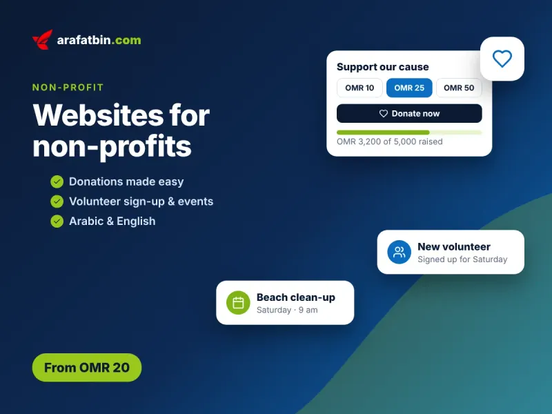 Website design for non-profit organizations and charities by arafatbin.com
