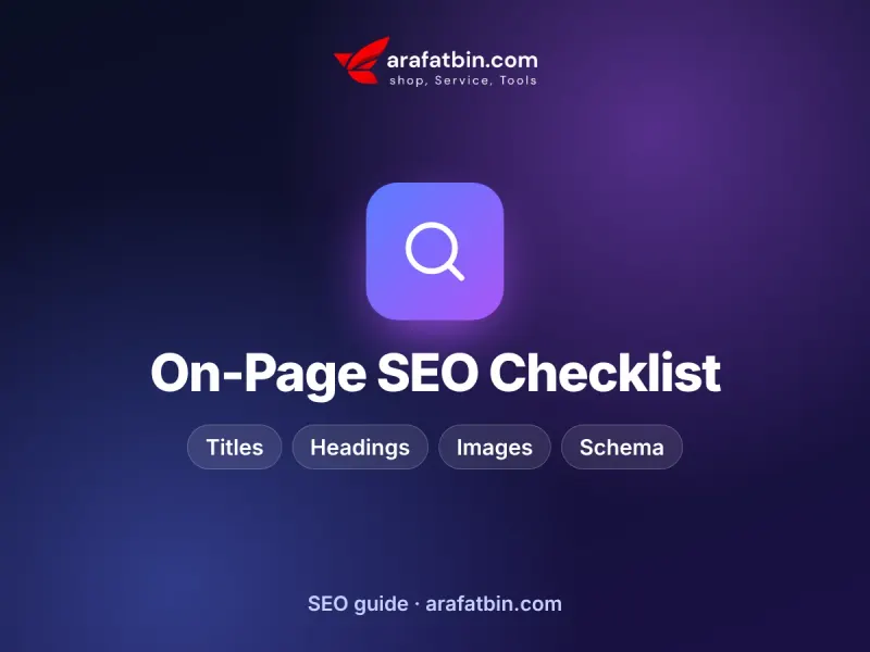 On-Page SEO Checklist for Small Business Websites in Oman (2026) – guide by arafatbin.com