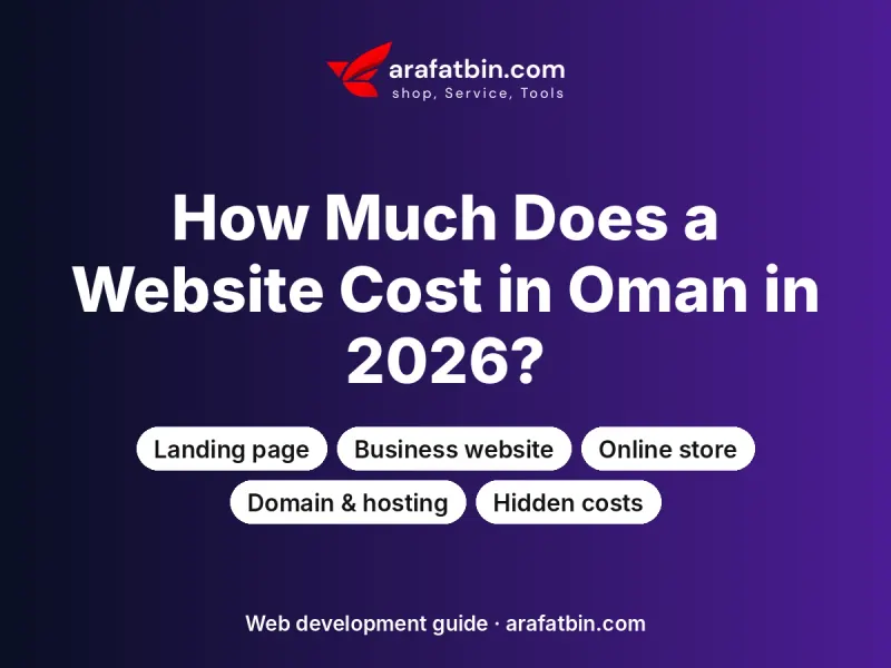 How much does a website cost in Oman in 2026: landing page, business website and online store prices
